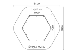 Песочница шестигранная 05103 для детской площадки, фото 3 Песочница шестигранная 05103 для детской площадки, фото 3