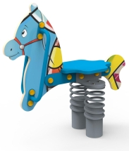 Качели на пружине «Конь», паттерн "Фэнтази" КЧ039.02 Качели на пружине «Конь», паттерн "Фэнтази" КЧ039.02