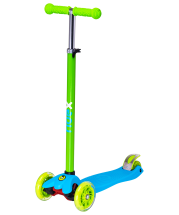 Самокат 3-колесный Snappy 3D, 120/80 мм, синий/зеленый Самокат 3-колесный Snappy 3D, 120/80 мм, синий/зеленый