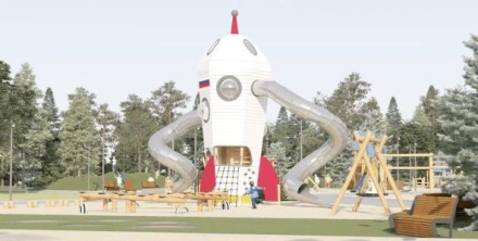 Игровой комплекс Ракета Эко 072002 для детской площадки, фото 4