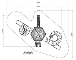 Игровой комплекс Ракета Эко 072002 для детской площадки, фото 3 Игровой комплекс Ракета Эко 072002 для детской площадки, фото 3