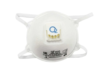 Респиратор О2 чашеобразный FFP1 NRD с клапаном выдоха 2111, фото 1