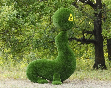 Топиари Тюлень с мячиком - газон Deluxe, фото 1