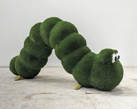 Топиари гусеница, h=100 см - газон Deluxe Green, зелёная, фото 1