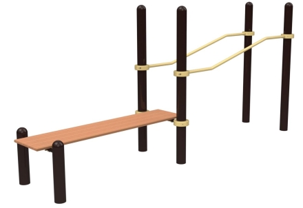 Параворкаут брусья со скамьей, фото 1