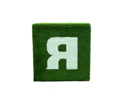 Топиари куб с буквой Я, h=100см - газон Deluxe+Есо, фото 1