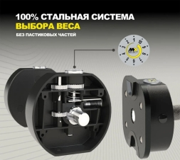 Гантели регулируемые MX Select MX100 EVO, рифленая стальная рукоять, вес 5.9-45.4 кг, пара , фото 2