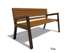 Садово-парковая скамейка «Гамбург», Лиственница 1,8 м Садово-парковая скамейка «Гамбург», Лиственница 1,8 м
