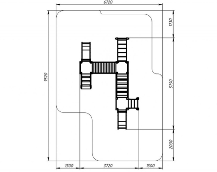 Детская игровая площадка Карапуз Эко ДИК 1.001.08-02 Н=750, фото 6