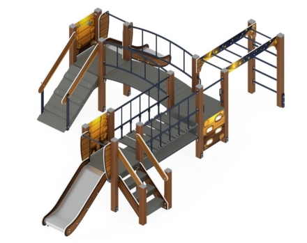 Детская игровая площадка Карапуз Эко ДИК 1.001.08-02 Н=750, фото 1