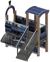 Паровозик (серо-синий) - Беседка мини - МФ 10.03.05-11, фото 4 Паровозик (серо-синий) - Беседка мини - МФ 10.03.05-11, фото 4