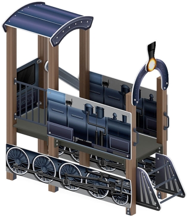 Паровозик (серо-синий) - Беседка мини - МФ 10.03.05-11, фото 1