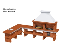 Печь Аристократ 7304 Радиальный кирпич красный с коричневым