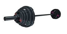 Штанга олимпийская 88 кг (диски с двумя хватами, черный гриф) Штанга олимпийская 88 кг (диски с двумя хватами, черный гриф)