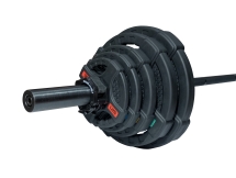 Штанга олимпийская 88 кг (диски с двумя хватами, черный гриф) Штанга олимпийская 88 кг (диски с двумя хватами, черный гриф)