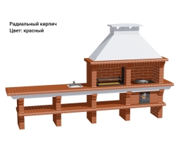 Печь Аристократ 730 S Радиальный кирпич красный, фото 14