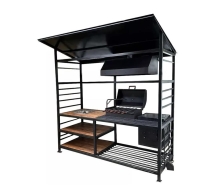 Мангал Лофт с мойкой, крышкой барбекю и вытяжкой AL - Гриль-Лаундж Мангал Лофт с мойкой, крышкой барбекю и вытяжкой AL - Гриль-Лаундж