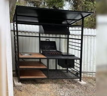 Мангал Лофт с мойкой, крышкой барбекю и вытяжкой AL - Гриль-Лаундж Мангал Лофт с мойкой, крышкой барбекю и вытяжкой AL - Гриль-Лаундж