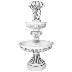 Фонтан скульптурный &quot;Девочка и мальчик под зонтом&quot; 2 чаши артикул 775