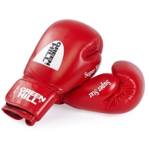 Перчатки бокс. &quot;GREEN HILL SUPER STAR&quot;, 10 oz, нат. кожа, красные