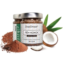 Шоколадная паста с кокосом, льном и стевией, в стекле, 265г