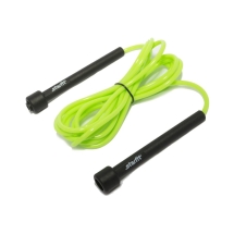 Скакалка RP-101 ПВХ с плаcтиковой ручкой, зеленая, 3м