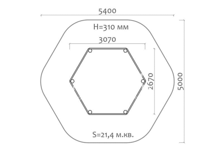 Песочница шестигранная 05102 для детской площадки, фото 3