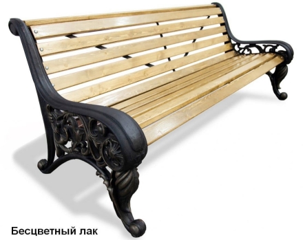 Скамейка парковая Москва, Лиственница 1,2 м, фото 2