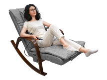 Массажное кресло качалка FUJIMO F2002 МСX Time2Chill Grey (Tailor 7) Вишня