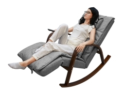 Массажное кресло качалка FUJIMO F2002 МСX Time2Chill Grey (Tailor 7) Вишня, фото 17