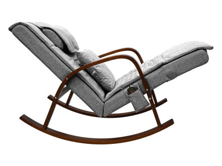 Массажное кресло качалка FUJIMO F2002 МСX Time2Chill Grey (Tailor 7) Вишня, фото 13