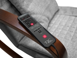 Массажное кресло качалка FUJIMO F2002 МСX Time2Chill Grey (Tailor 7) Вишня, фото 10