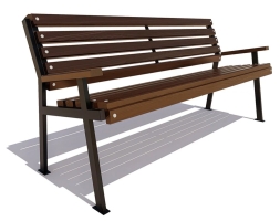 Скамейка парковая Ретро сосна 2,5 м, фото 3 Скамейка парковая Ретро сосна 2,5 м, фото 3