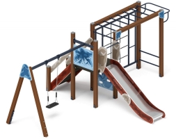 Детская игровая площадка Счастливое детство (Алтай) горка Н 1200 ДИК 2.01.02-04, фото 3
