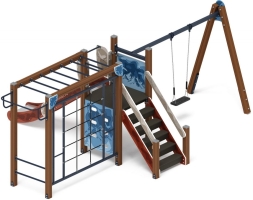 Детская игровая площадка Счастливое детство (Алтай) горка Н 1200 ДИК 2.01.02-04, фото 2