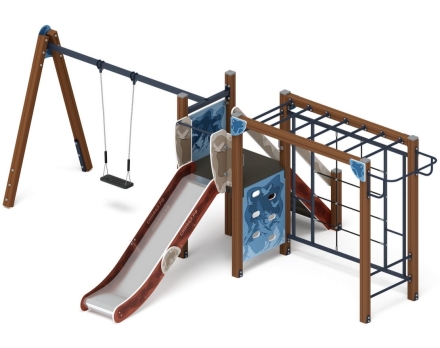 Детская игровая площадка Счастливое детство (Алтай) горка Н 1200 ДИК 2.01.02-04, фото 1