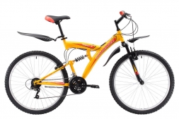 Велосипед Challenger Mission FS 26 жёлтый/красный/чёрный 16''