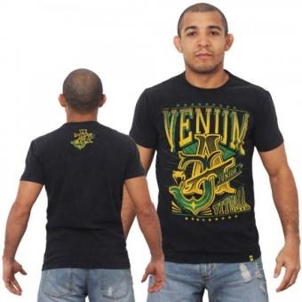 Футболка Venum &quot;Jose Aldo Vitoria&quot; T-shirt - Black/Green, фото 1