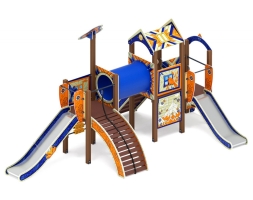 Детская игровая площадка Рада (Калейдоскоп) горка Н 1200, горка 900 ДИК 2.01.2.08-45, фото 3