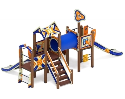 Детская игровая площадка Рада (Калейдоскоп) горка Н 1200, горка 900 ДИК 2.01.2.08-45, фото 2