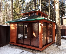 Закрытая беседка Гонконг с панорамным остеклением, фото 4