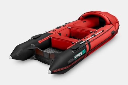 Gladiator E 450 PRO AIR красно-черный моторная лодка ПВХ, фото 5