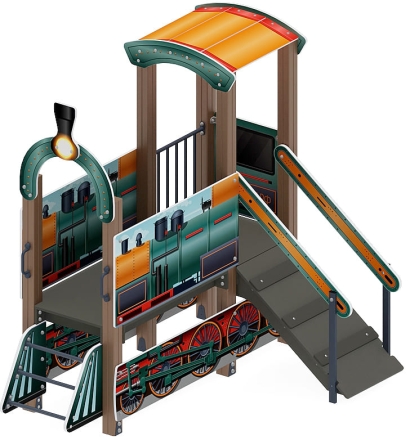 Паровозик (цветной) - Беседка мини - МФ 10.03.05-12, фото 4