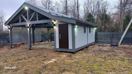 Навес для автомобилей с хозблоком РИЧМОНД Несущий каркас, фото 6