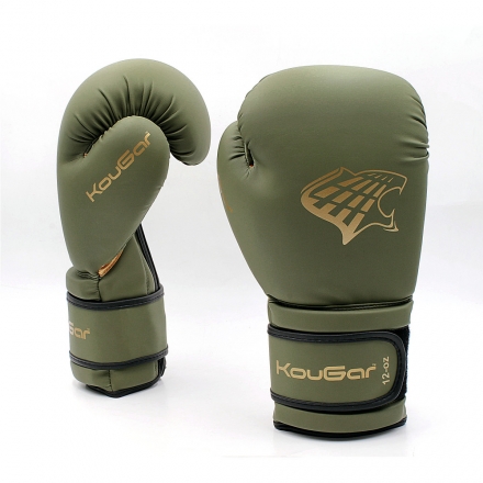 Перчатки боксерские KouGar KO900-6, 6oz, темно-зеленый, фото 4