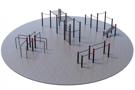 Проект Дворовая площадка для Воркаут и ГТО 2-2 (Ø14 м), фото 2
