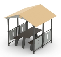 Игровой домик-беседка Romana 301.07.00 со столом и скамьями для детских площадок Игровой домик-беседка Romana 301.07.00 со столом и скамьями для детских площадок