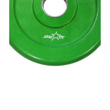 Диск обрезиненный BB-201 0,5 кг, d=26 мм, зеленый, фото 2