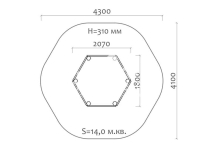 Песочница шестигранная 05101 для детской площадки