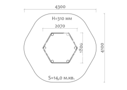 Песочница шестигранная 05101 для детской площадки, фото 3 Песочница шестигранная 05101 для детской площадки, фото 3